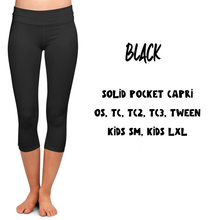 Load image into Gallery viewer, SPC RUN-BLACK- POCKET CAPRI- 2 OPTIONS
