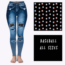 Load image into Gallery viewer, LEGGING JEAN RUN-BASEBALL (ACTIVE BACK POCKETS)
