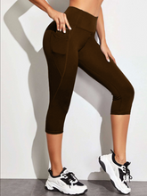 Load image into Gallery viewer, SPC RUN-BROWN- POCKET CAPRI- 2 OPTIONS
