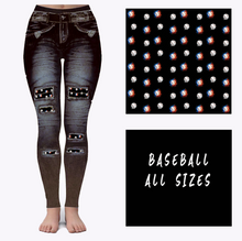 Load image into Gallery viewer, LEGGING JEAN RUN-BASEBALL (ACTIVE BACK POCKETS)
