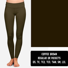 Load image into Gallery viewer, SOLIDS RUN-COFFEE BROWN LEGGINGS/JOGGERS
