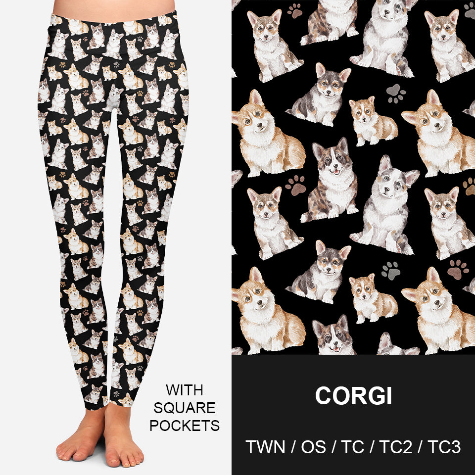 RTS - Corgi Leggings w/ Pockets