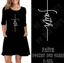 Load image into Gallery viewer, 3/4 SLEEVE POCKET DRESS- FAITH
