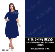 Load image into Gallery viewer, RITA SWING DRESS RUN-NAVY
