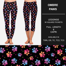 Load image into Gallery viewer, RTS - Ombre Paws Leggings w/ Pockets
