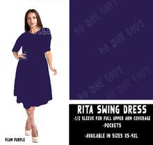 Load image into Gallery viewer, RITA SWING DRESS RUN-PLUM
