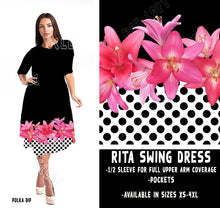 Load image into Gallery viewer, RITA SWING DRESS RUN-POLKA DIPPED
