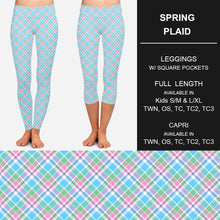 Load image into Gallery viewer, RTS - Spring Plaid Leggings w/ Pockets
