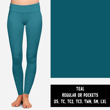 Load image into Gallery viewer, SOLIDS RUN-TEAL LEGGINGS/JOGGERS
