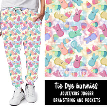 Load image into Gallery viewer, SPRING BASH RUN-TIE DYE BUNNIES LEGGINGS/JOGGERS
