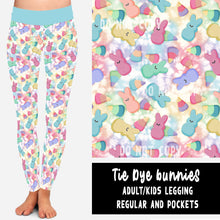 Load image into Gallery viewer, SPRING BASH RUN-TIE DYE BUNNIES LEGGINGS/JOGGERS
