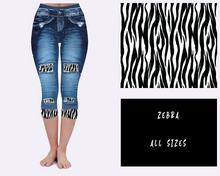 Load image into Gallery viewer, LEGGING JEAN RUN-ZEBRA (ACTIVE BACK POCKETS)
