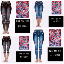 Load image into Gallery viewer, LEGGING JEAN RUN-RWB TIE DYE (ACTIVE BACK POCKETS)
