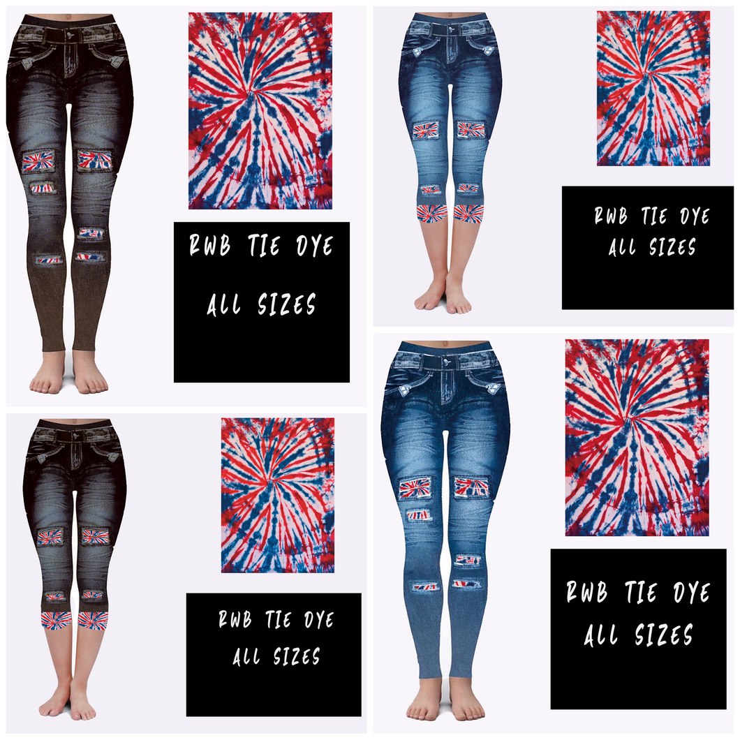 LEGGING JEAN RUN-RWB TIE DYE (ACTIVE BACK POCKETS)