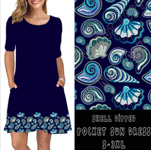 Load image into Gallery viewer, 3/4 SLEEVE POCKET DRESS- SHELL DIPPED
